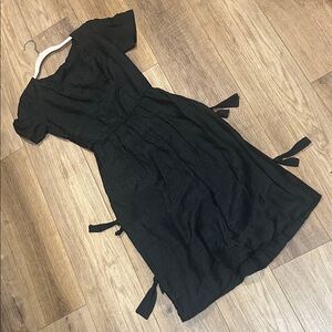 Classic Black Tie-Detail Women’s Dress